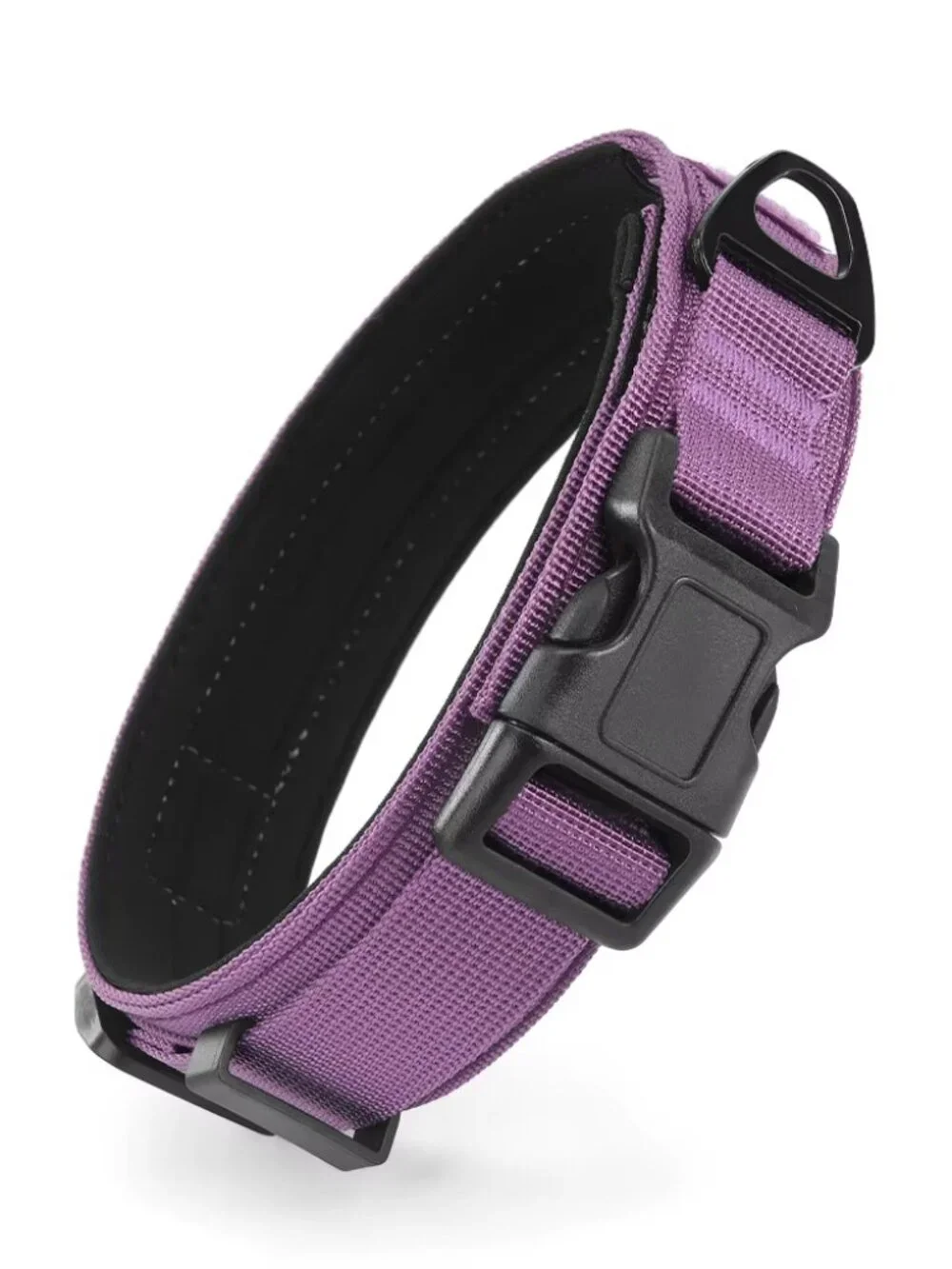 Adjustable Tactical Dog Collar Nylon Military Training Collar Metal D-Ring